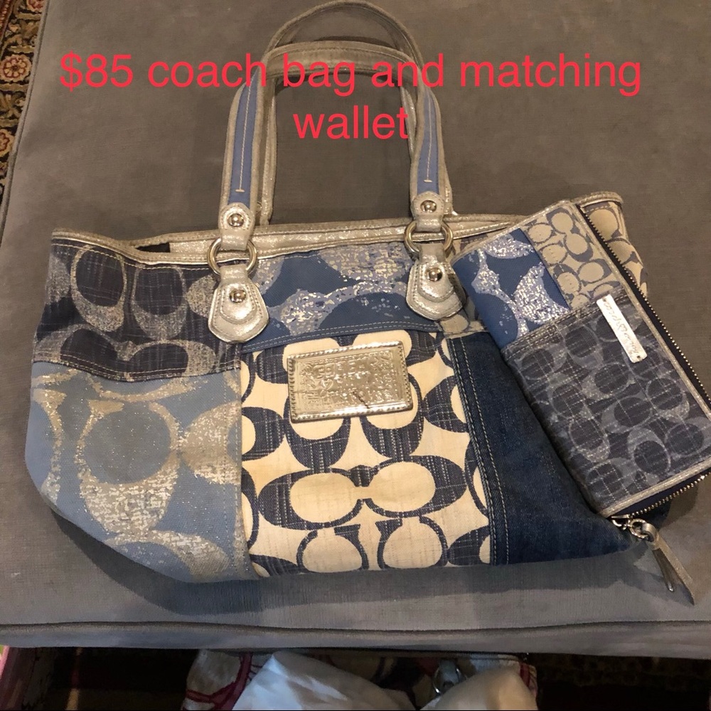 Authentic coach bag and wallet